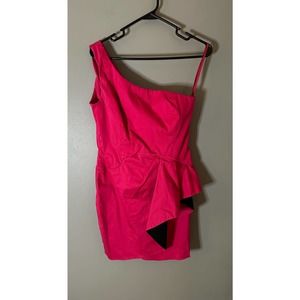 French Connection Pink One-Shoulder Mini Dress